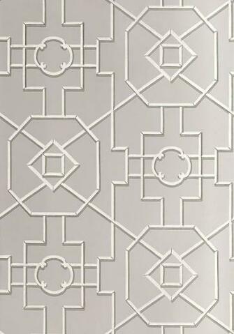 Bamboo Lattice Wallpaper In Metallic Grey Makes