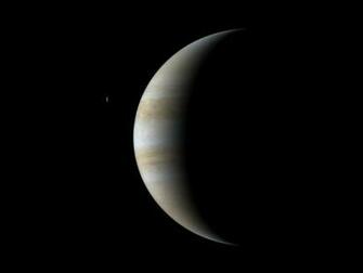 Crescent Jupiter Ed From Cassini Wallpaper And Background X