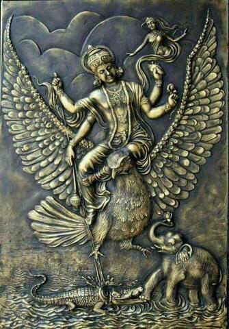 Gajendra Moksham Maha Vishnu In Lord Wallpaper