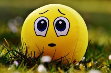 Yellow Sad Emoji Soft Toy Pre Smiley Ball