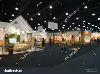 Abstract Defocused Blurred Of Public Trade Show Expo Event In