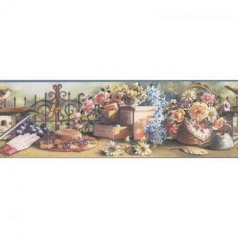 August Grove Bontrager Cottage Yard Flowers Hat Fence Chest Rustic
