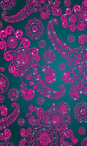 Pink Glitter Wallpaper iPhone Bigger Damask