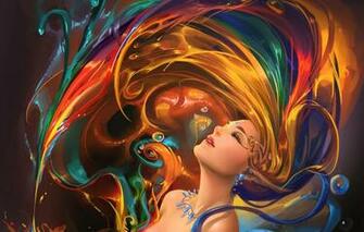 Wallpaper Girl Decoration Paint Art Ears Sakimichan Image