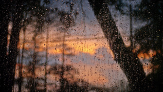 Rain On Window Wallpaper