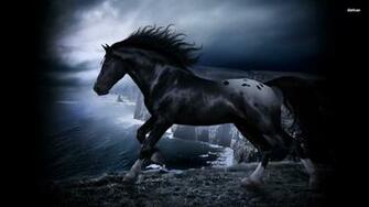 Black Horse Art Wallpaper