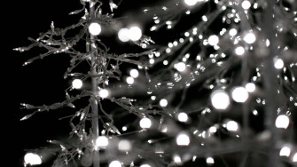 Get Into The Festive Spirit With This Cute Christmas Lights Wallpaper