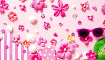 Pink Summer Preppy Wallpaper