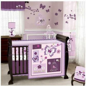 Lambs Ivy Piece Plumberry Crib Bedding Set