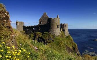 Belfast Northern Ireland Ruins Of Dunluce Castle Antrim
