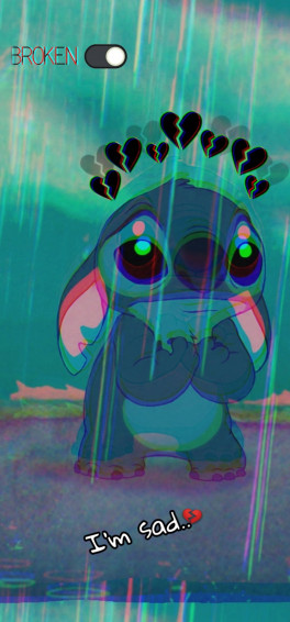 Rainy Lilo And Stitch iPhone Wallpaper