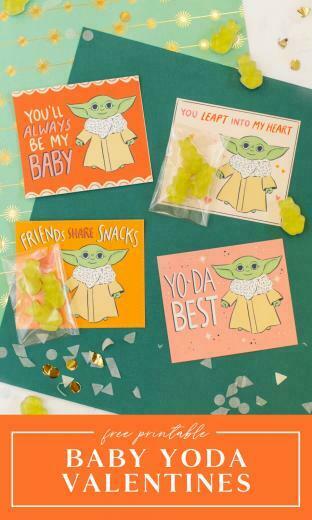 Printable Baby Yoda Valentines Lovely Indeed For