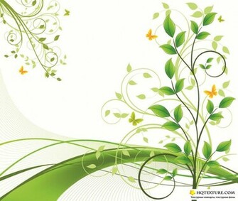 Green Floral Background