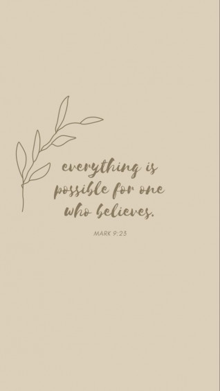Plain Light Brown Wallpaper With Dark Calligraphy Lettering
