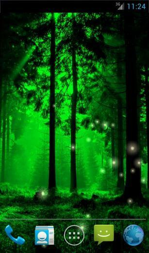 Night Forest HD Live Wallpaper Screenshot
