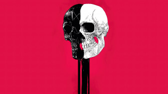 Skull Black And White 4k Wallpaper
