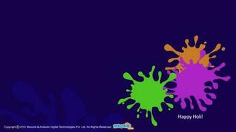 Holi Colour Splash Desktop Wallpaper For Kids Mocomi