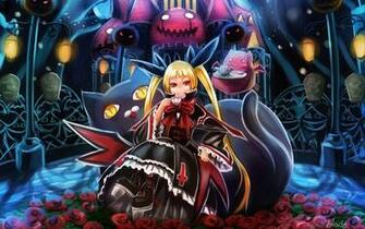 Rachel Alucard Blazblue Wallpaper HD Anime Girl Blonde Umbrella Night