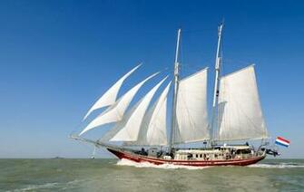 Racing Sailboat Wallpaper