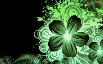 Multi Color Green Flower Wallpaper Stock