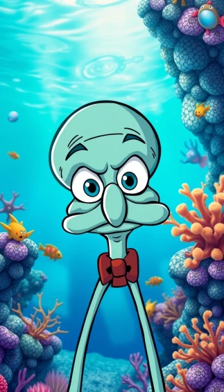 Handsome Squidward Wallpaper