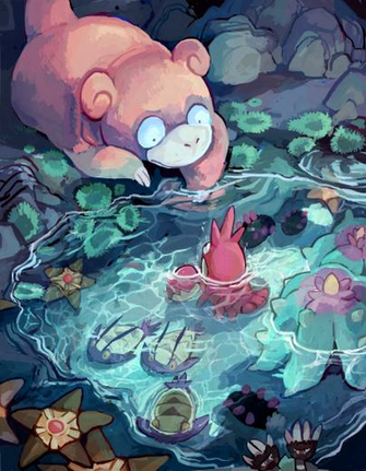 Pok Mon Slowpoke Corphish Wimpod Mareanie Staryu Pyukumuku