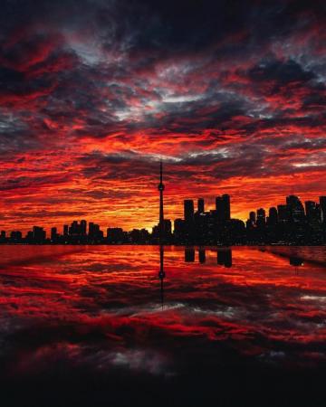 Cool Wallpaper Toronto Ontario City Colors Orange