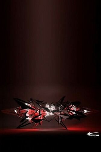 Red 3d Graffiti iPhone HD Wallpaper