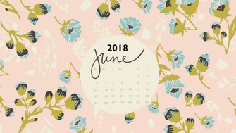Floral June Wall Calendar