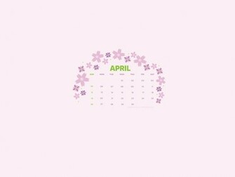 April Desktop iPhone iPad Lock Screen Calendar Wallpaper