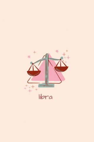 Libra Sketch Dainty Fun Wallpaper Lock Screen iPhone And