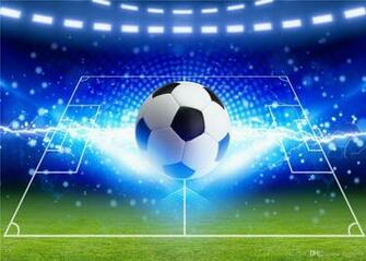 Susu Blue Football Field Photography Backdrops Bokeh