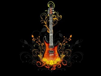 Golden Guitar Wallpaper