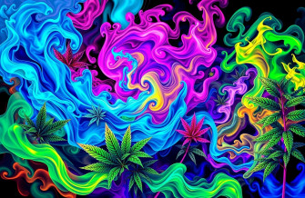 Psychedelic Weed Wallpaper