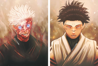 Gojo Vs Sukuna Jujutsu Kaisen Coloring By Itzzazure