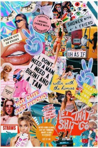 A Happy Place With Image Collage Background