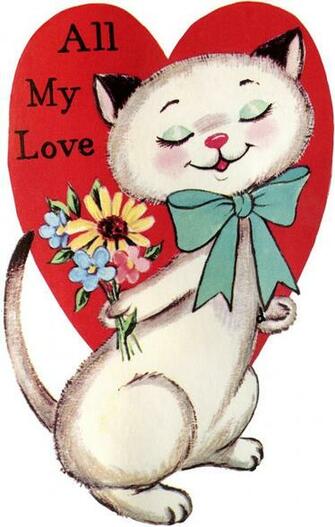 Retro Valentines With Animals The Graphics Fairy