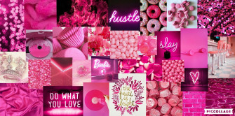 Neon Pink Aesthetic Collage Wallpaper Laptop