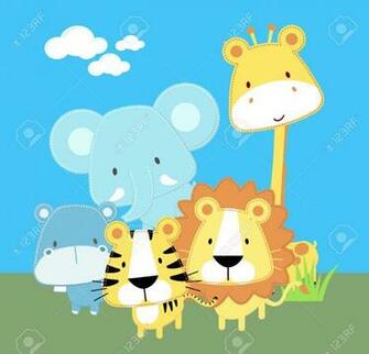 Baby Animal Cartoon Group With Items