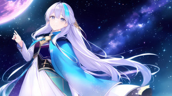 Stable Diffusion Ai Anime Nebula Girl 4k Wallpaper