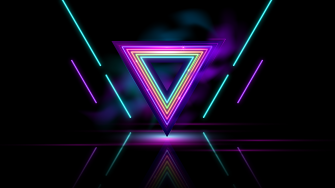 Triangles Wallpaper 4k Neon Colors Glow