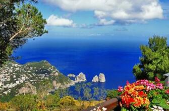 Italy Anacapri Town Capri Island Naples Province Wallpaper