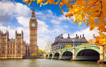 Wallpaper Autumn The Sky Leaves Clouds Bridge River