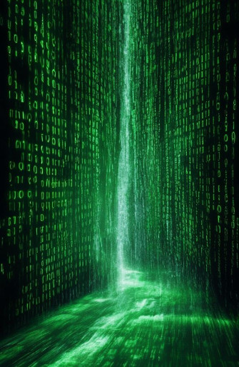 Matrix Binary Code Falling Wallpaper