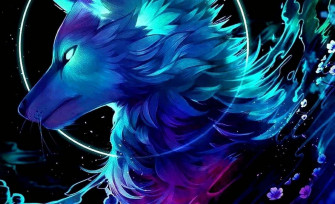 Cool Blue Wolf Wallpaper