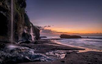 Beach Waterfall HD Wallpaper Jpg