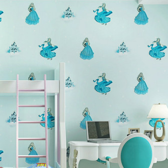 Diy Girl Princess Room 3d Cartoon Wallpaper Non Woven Mural Wall