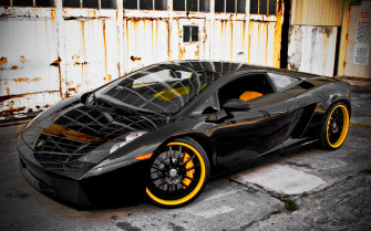 Forged Black Lamborghini Gallardo Wallpaper