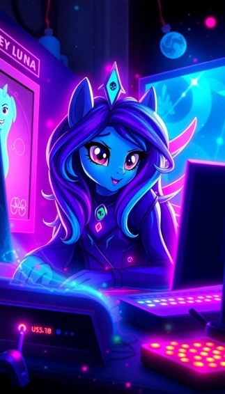 Mlp Gamer Luna Wallpaper
