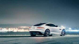 Jaguar F Type R Coupe Polaris White Rear HD Wallpaper